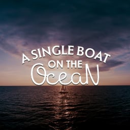 A Single Boat On The Ocean